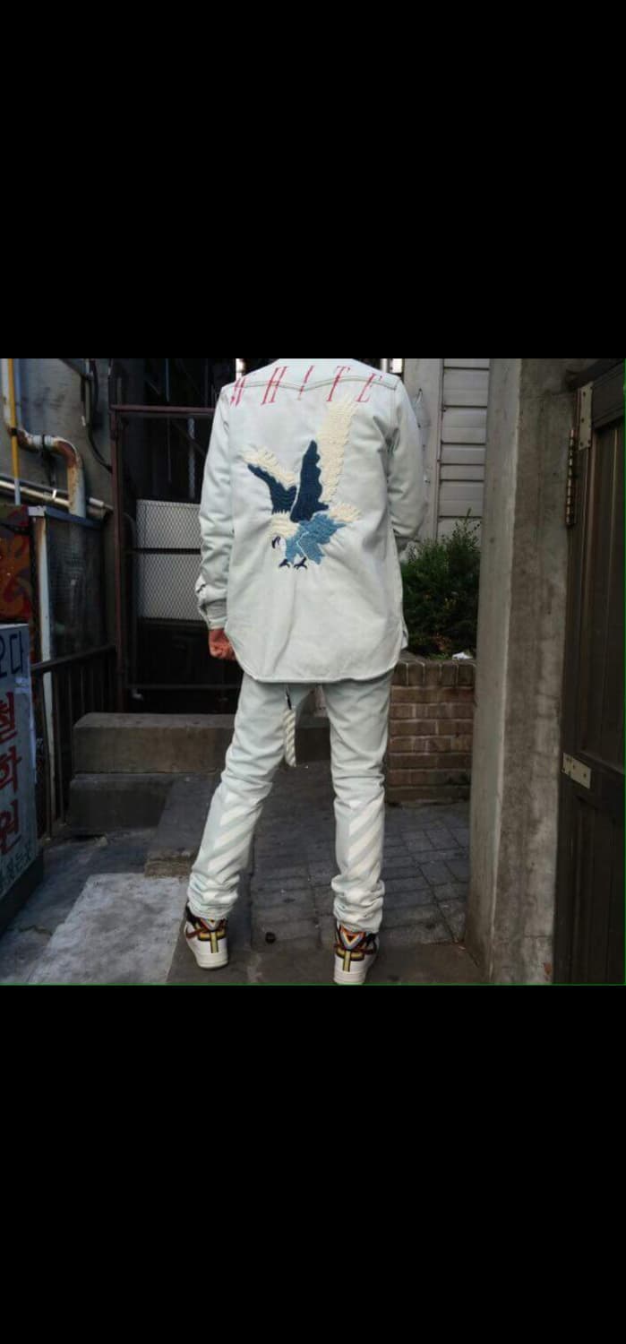 오프화이트 이글 엠브로이드 데님 자켓 M 상품이미지9