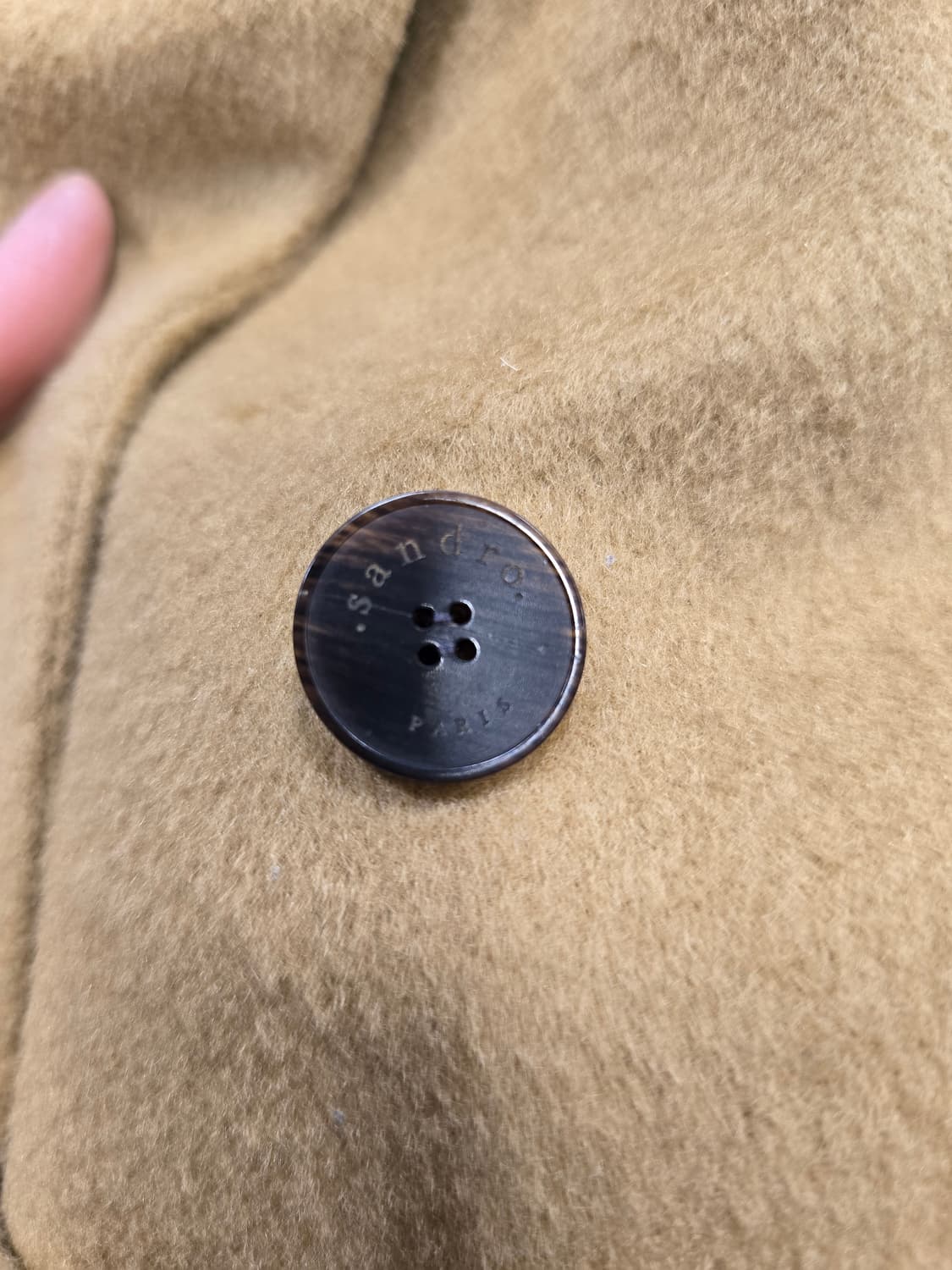 산드로 Sandro 모+캐시미어  더블 브레스트 롱 코트 44~55 상품이미지7