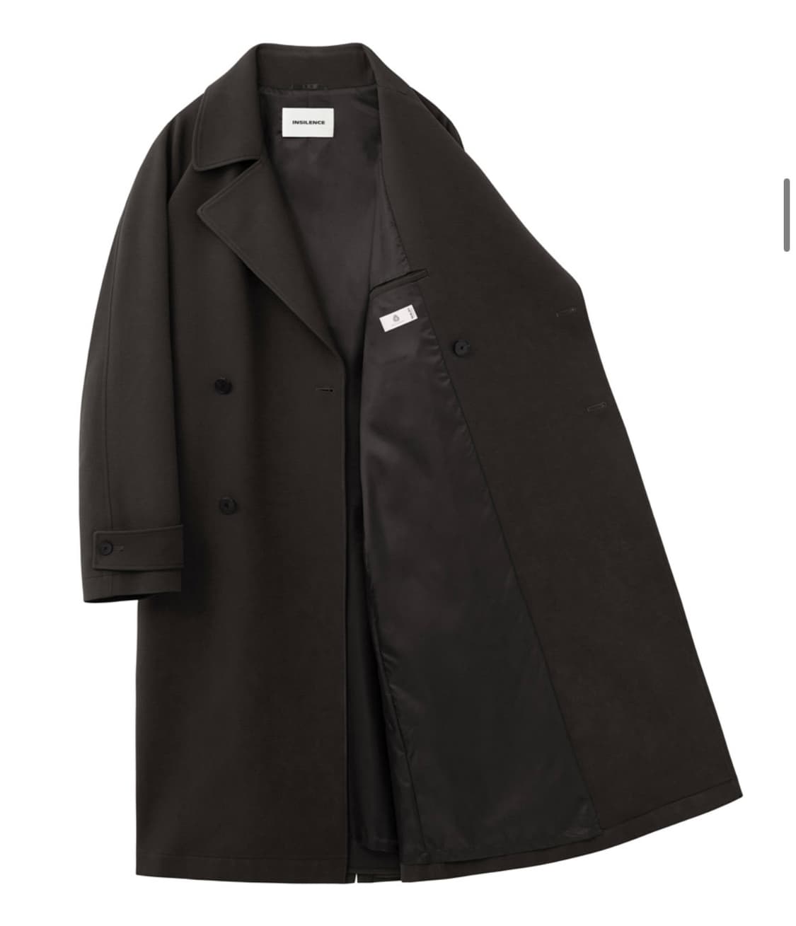 인사일런스 울 트렌치코크 다크 브라운 L 상품이미지2