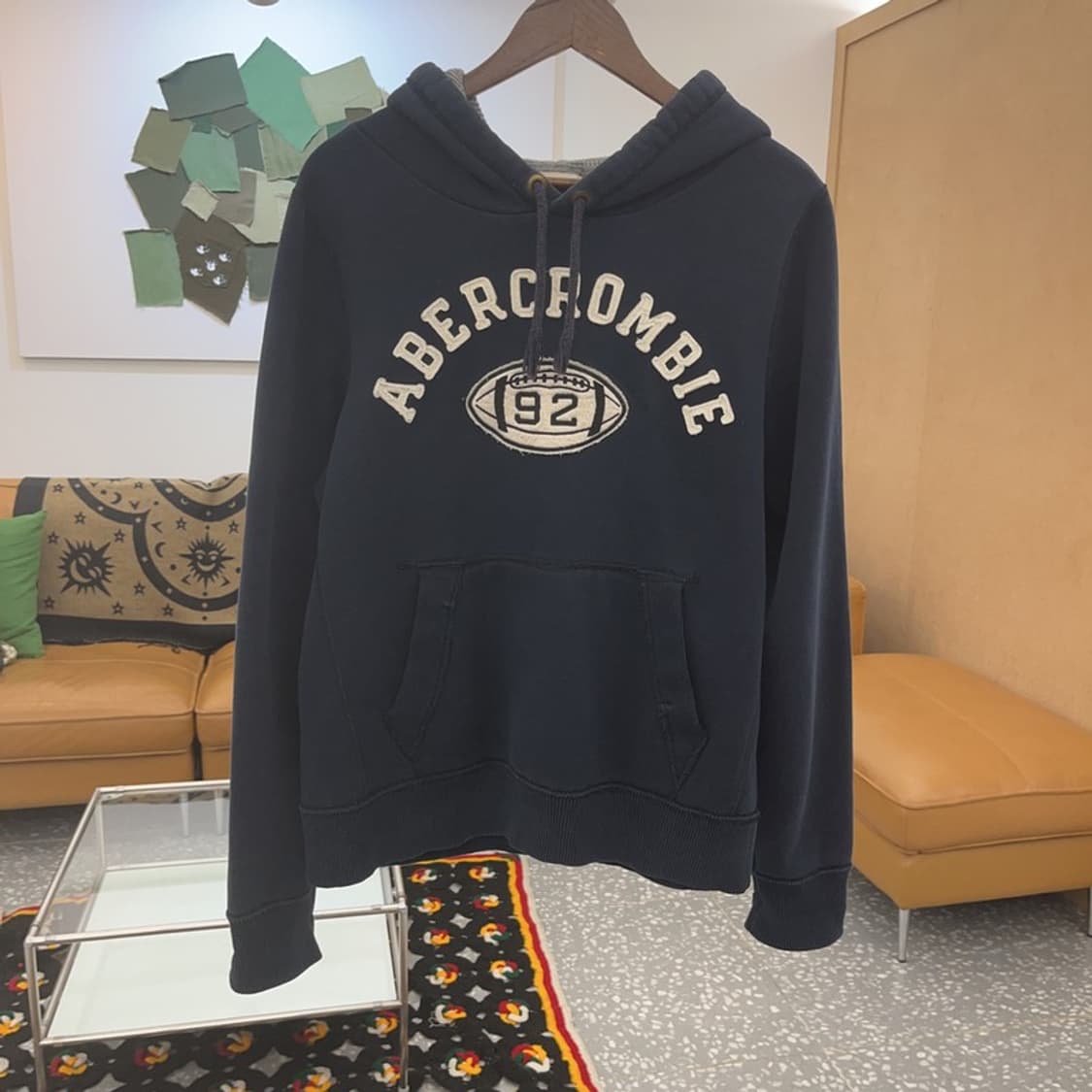 아베크롬비 빈티지 레트로 아치로고 약기모 후드티 XL C07968 상품이미지3