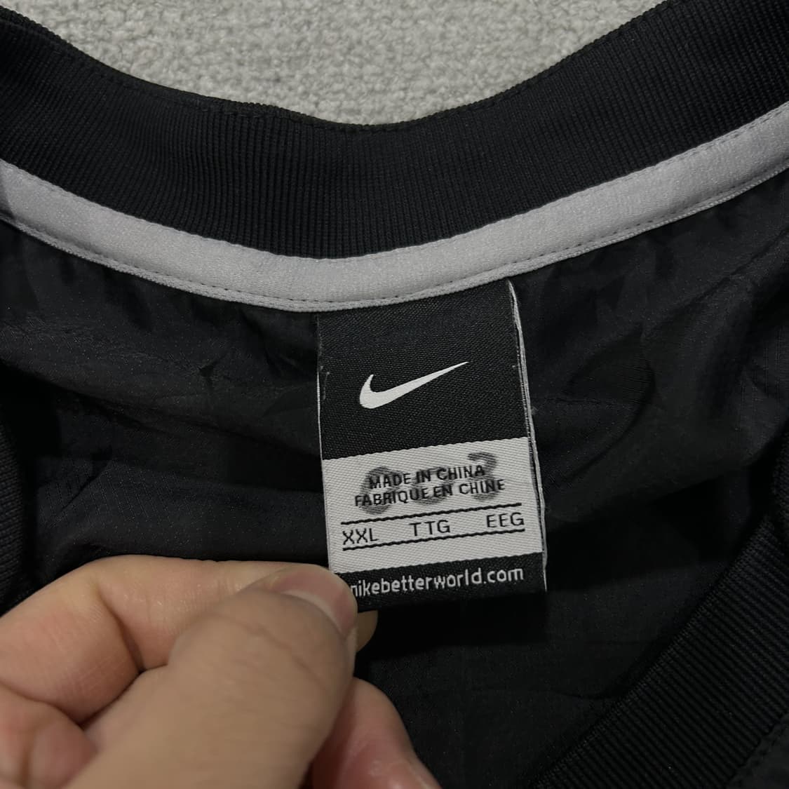 나이키 블랙 바람막이 V넥 풀오버 2XL 상품이미지2