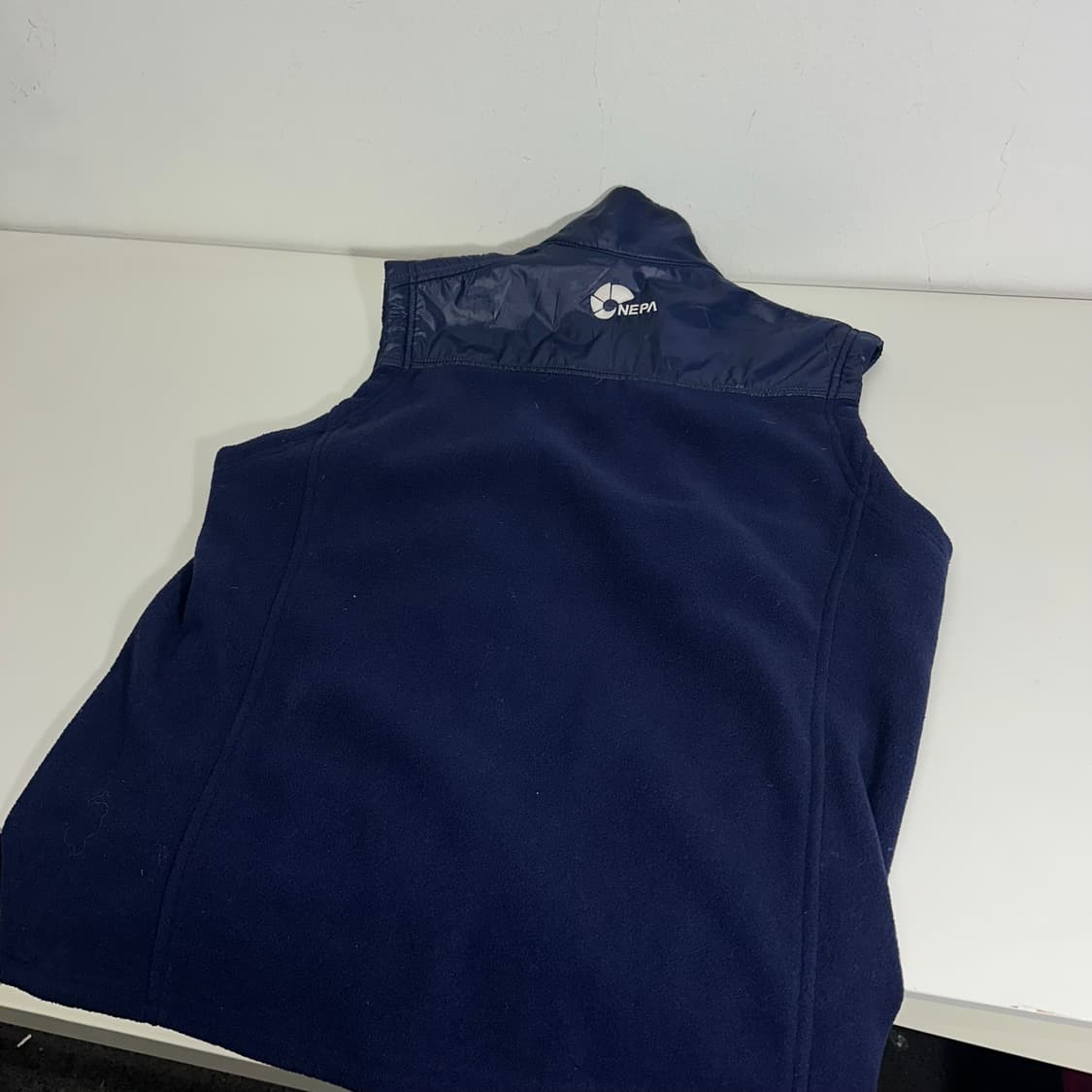 M 네파 네이비 기본로고 폴리 집업자켓 상품이미지3