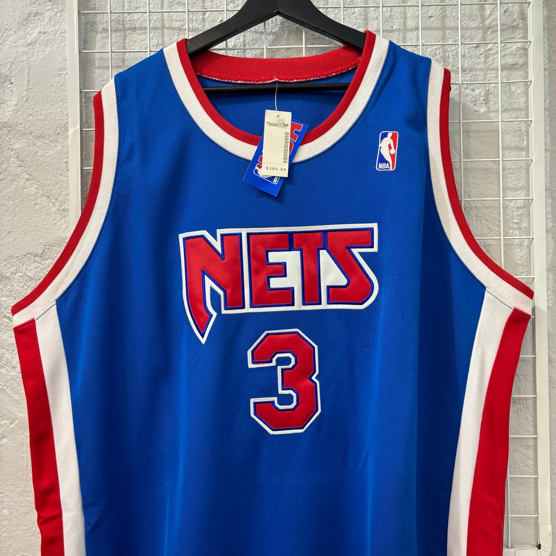 NBA X 미첼&네스 하드우드 클래식 뉴욕 네츠 유니폼 슬리브리스 2XL 상품이미지3