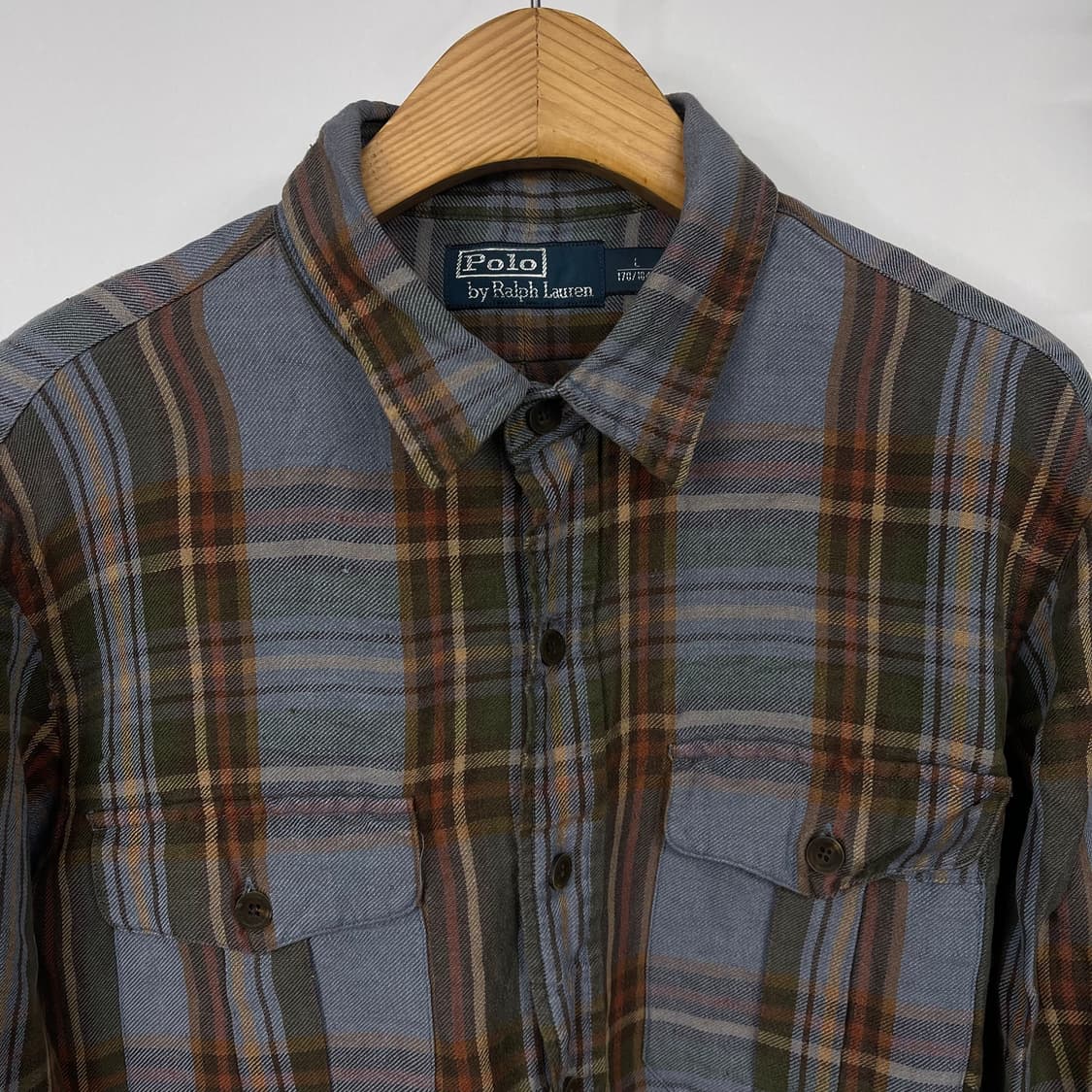 [폴로] 랄프로렌 체크 마,견 셔츠 남방 (XL) 상품이미지3