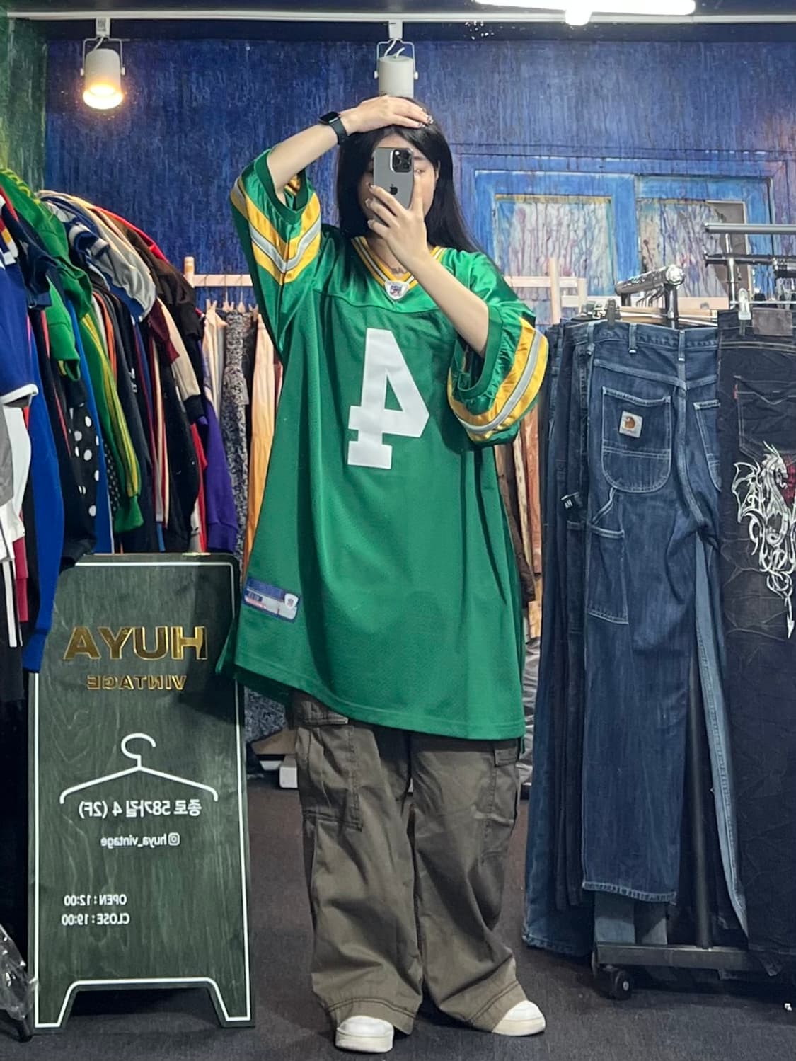 Nfl 리복 초록색 새상품 하키복 져지 60  상품이미지2