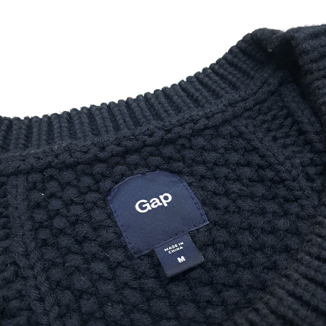 CN957 M Gap 갭 다크네이비 케이블 긴팔 니트 스웨터 상품이미지4