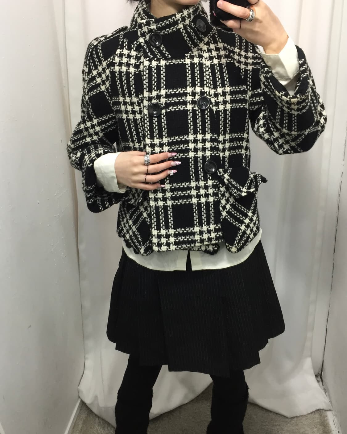 블랙 체크 코디 🎶 상품이미지4