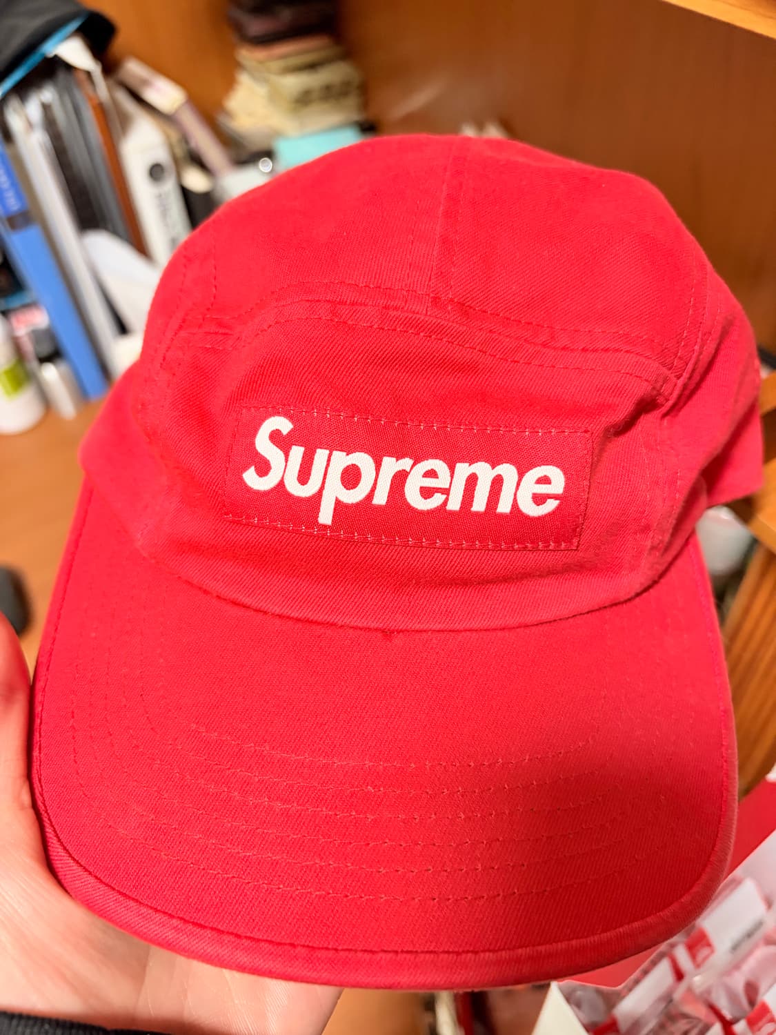 슈프림 모자 레드 상품이미지1