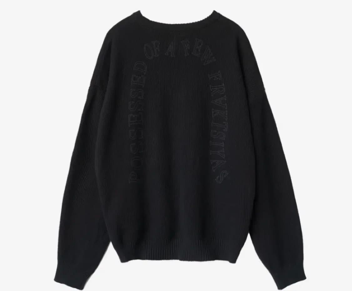 폴리테루 와플니트 그래픽(레터링 프라치) 블랙 4사이즈 새상품 상품이미지2