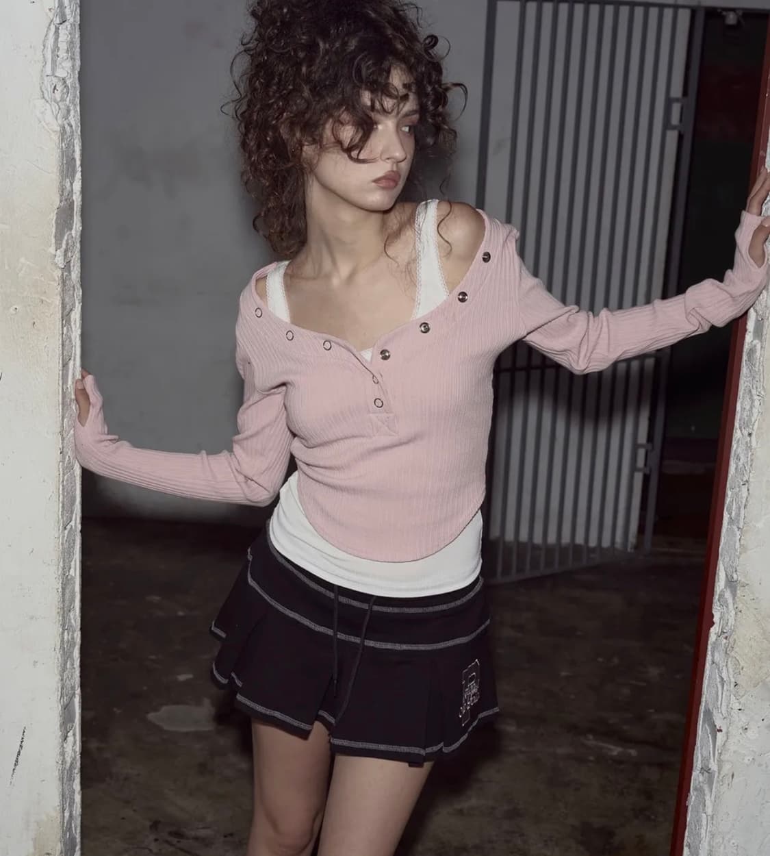 Bunny Snap Button Top ( Ver.1 ) (Pink) 상품이미지1