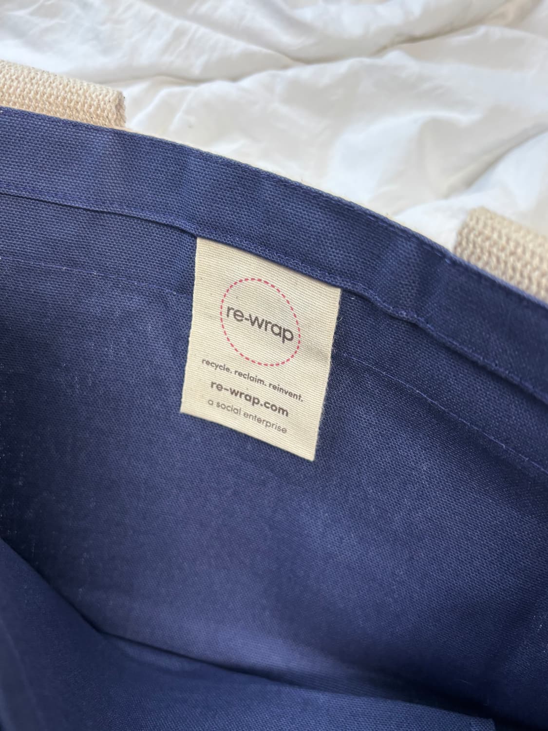 던트북스 캔버스 에코백 네이비 새상품 상품이미지2