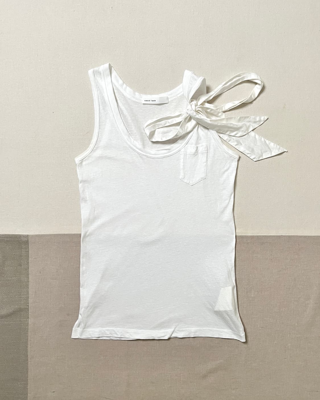 사카이 리본 슬리브리스 탱크탑 sacai  상품이미지1