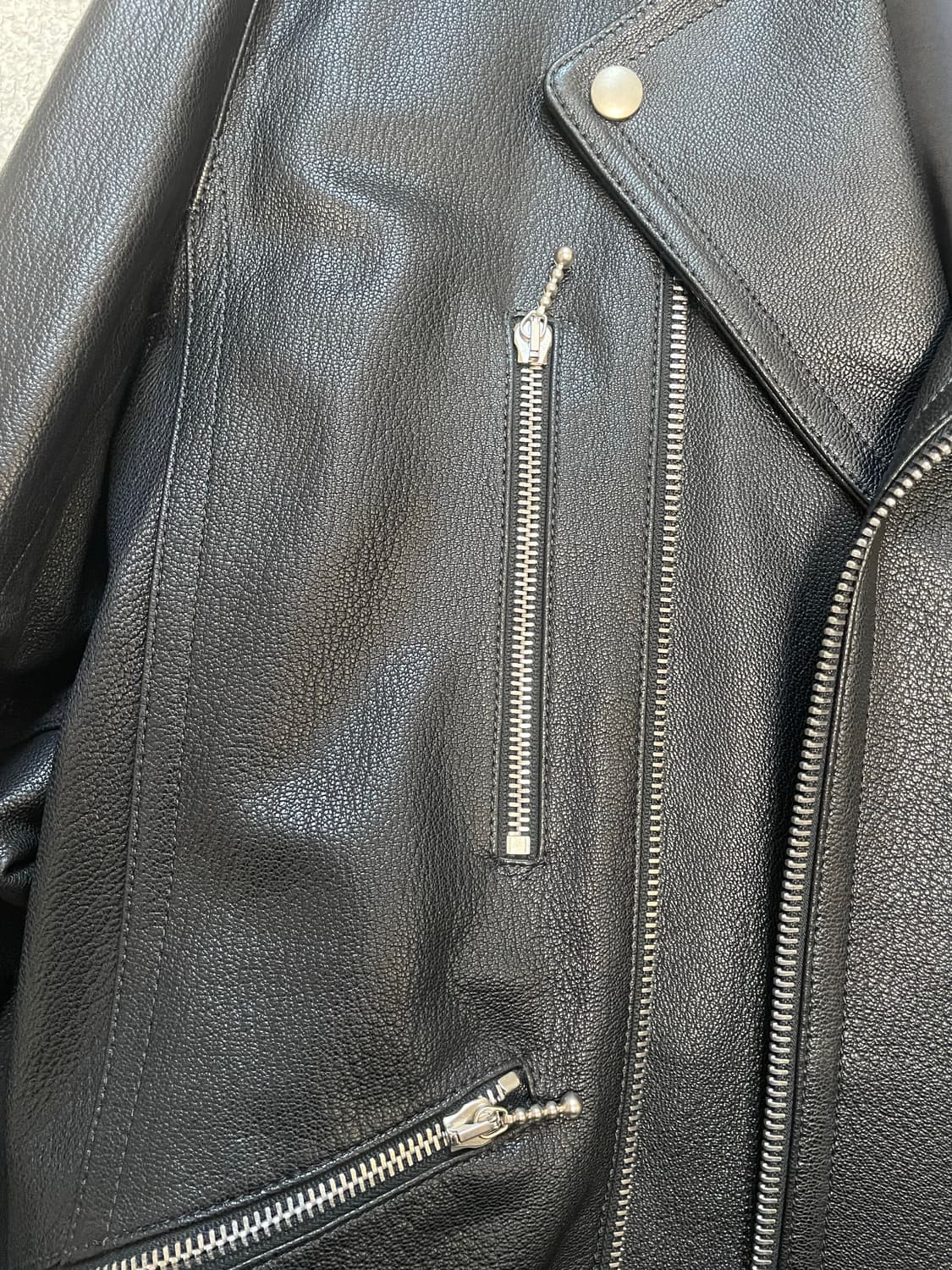 타임옴므 / 라이더 램스킨 레더 자켓/ 105/ 블랙 상품이미지3