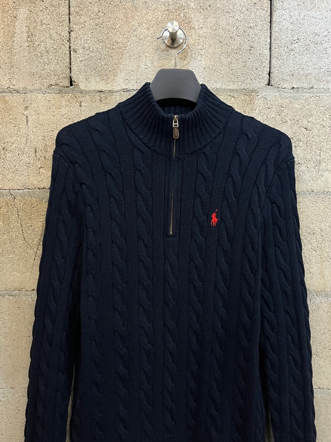 폴로 랄프 로렌 케이블 하프 집업 니트 상품이미지2