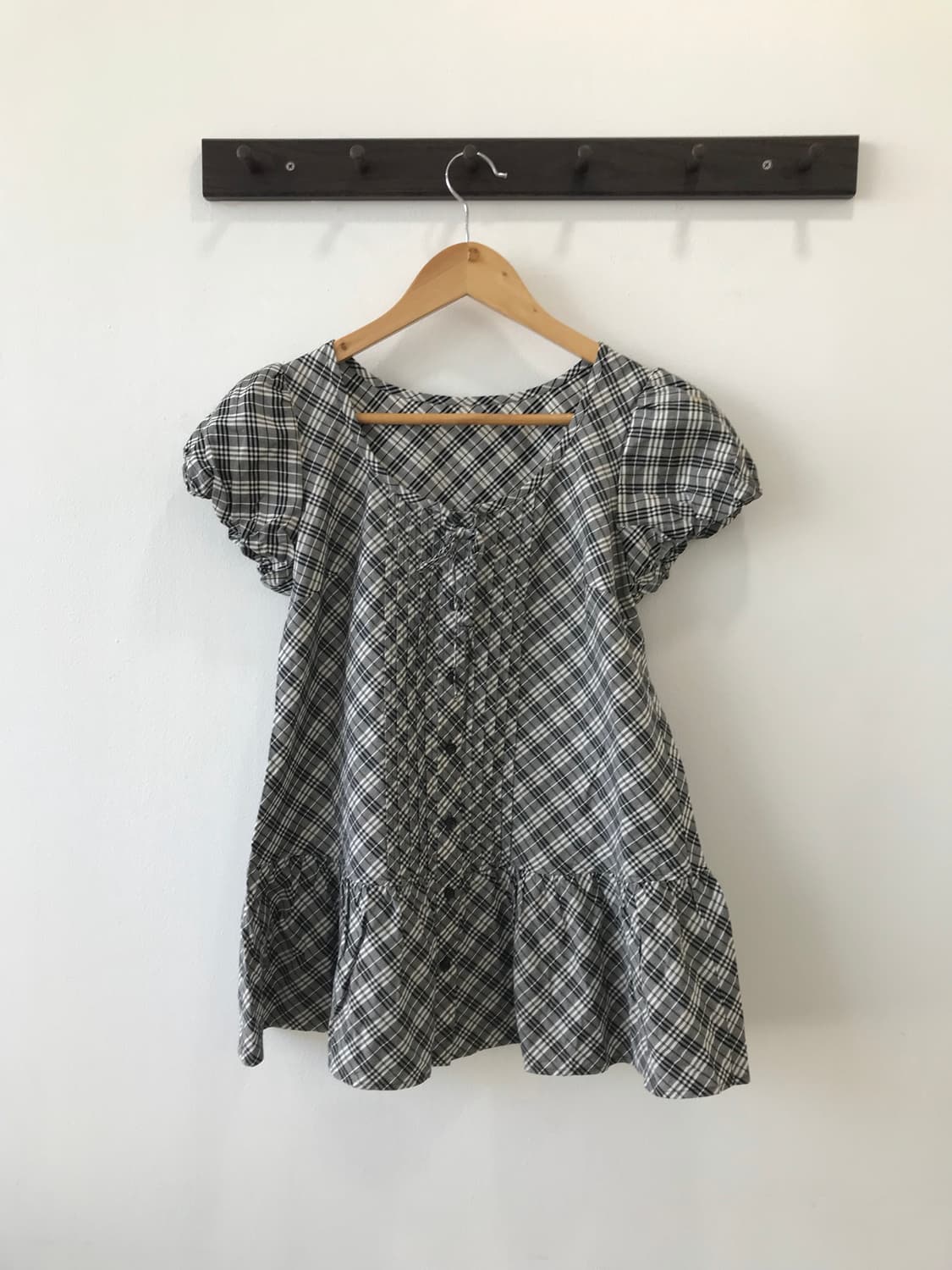 버버리 체크 퍼프 블라우스 그레이 니혼진 코디세트 상품이미지5