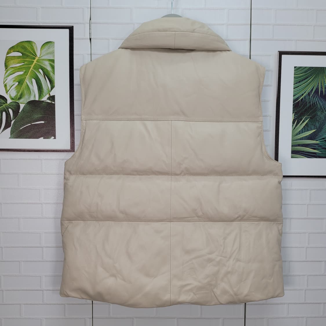 김서룡 구스다운 양가죽 패딩 조끼 베스트 66사이즈 새상품 상품이미지3