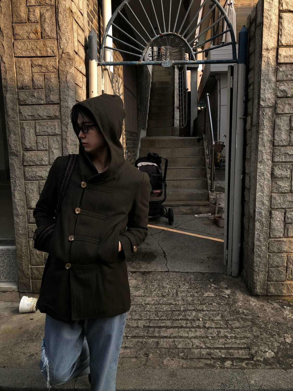 언더커버 90‘s 나폴레옹 후드 코트 상품이미지5