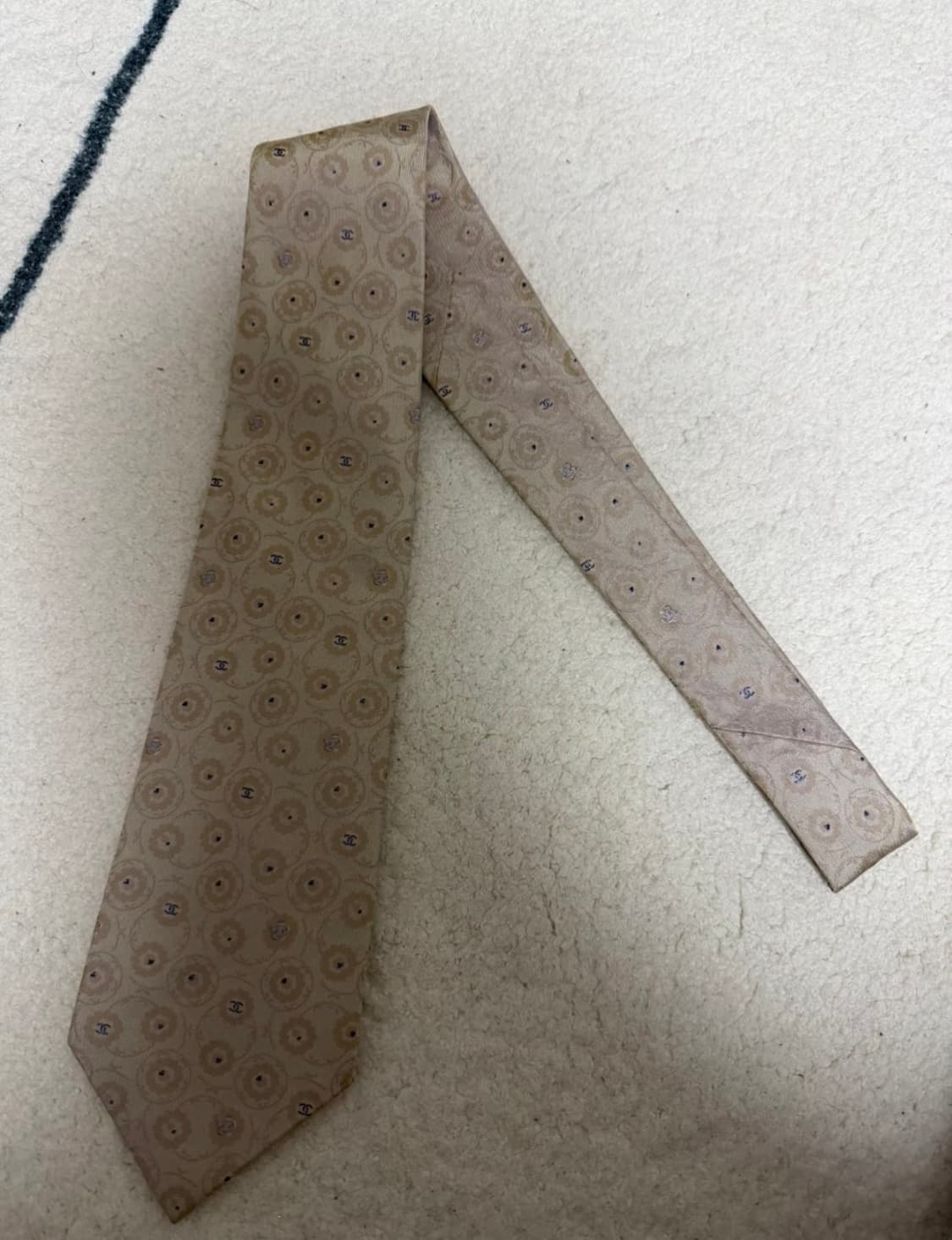 샤넬 로고 실크넥타이 상품이미지1