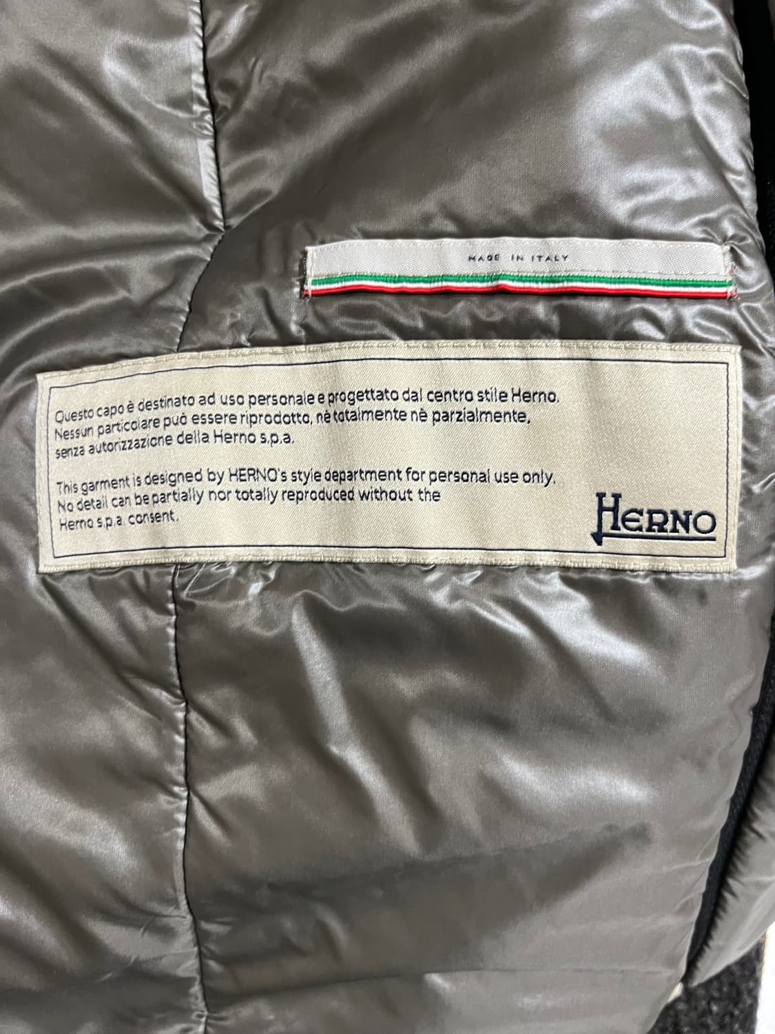 에르노 퀼팅 안감 모헤어 코트 42 정품 상품이미지6