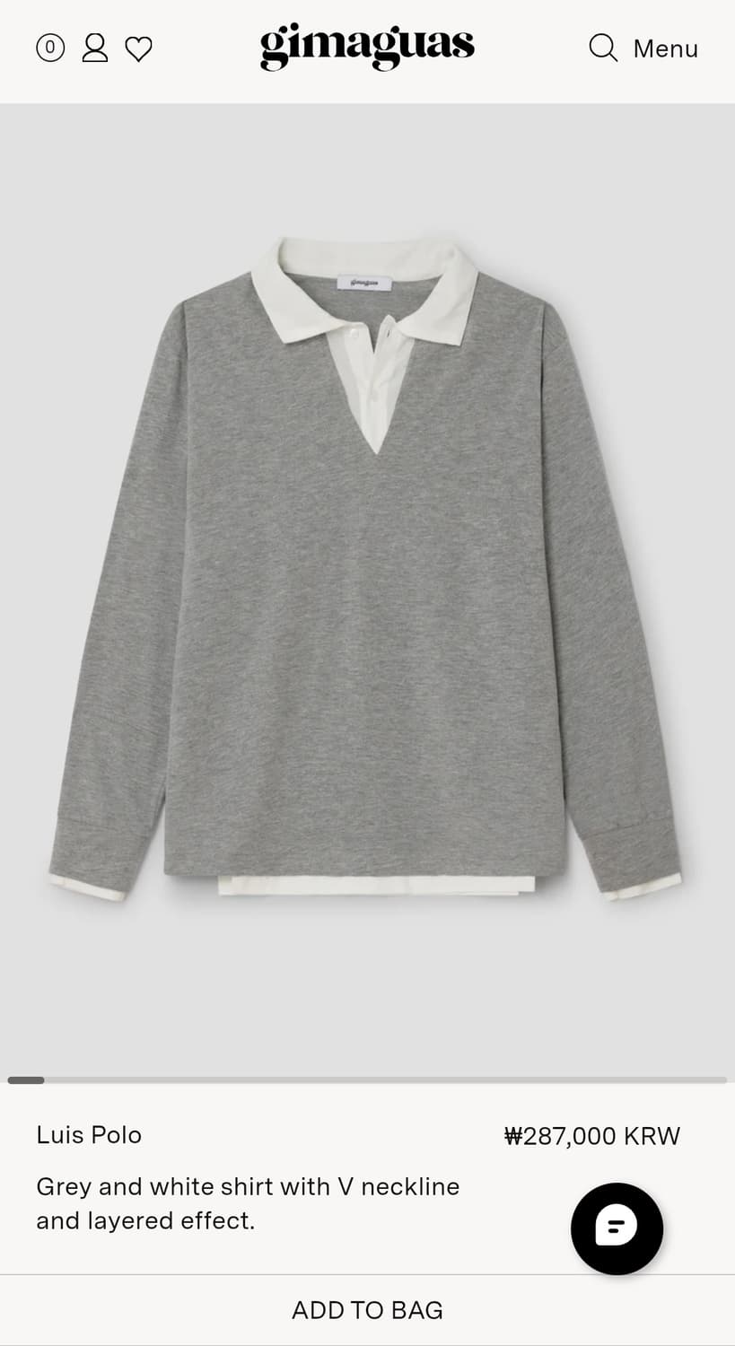기마구아스 Luis Polo  그레이 S사이즈(새상품) 상품이미지1