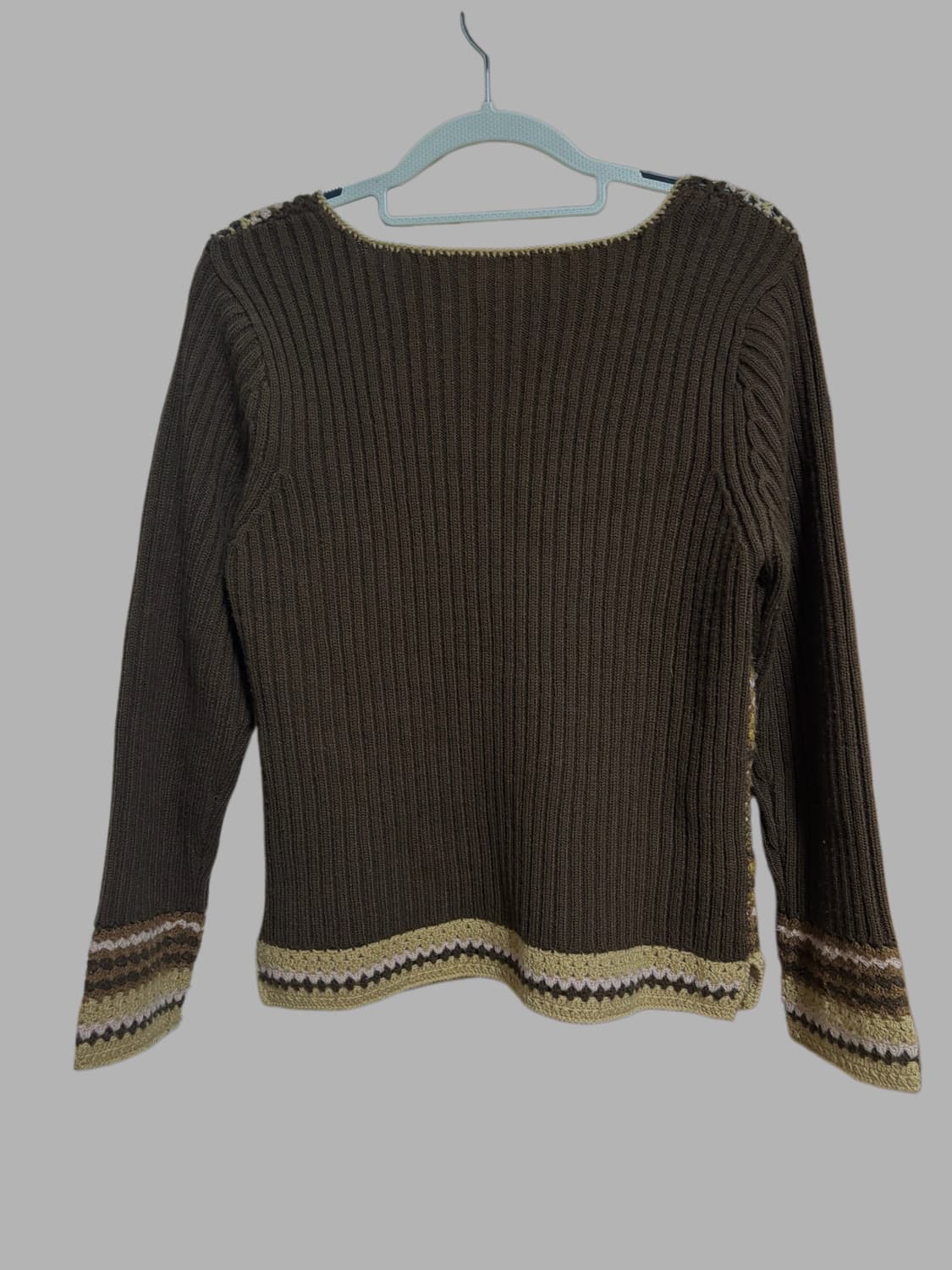 빈티지 크로쉐 모티브 뜨개 니트 상품이미지2