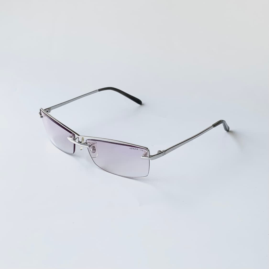 970 데드스탁 빈티지안경 Y2K 무테 선글라스 긱시크 틴트 안경 보라색 상품이미지2