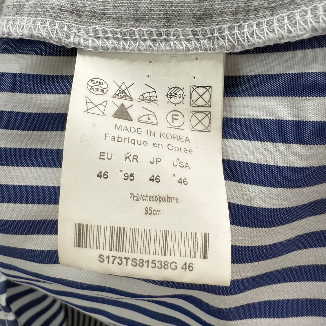 [46] 솔리드옴므 스트라이프셔츠 레이어드 맨투맨 상품이미지6