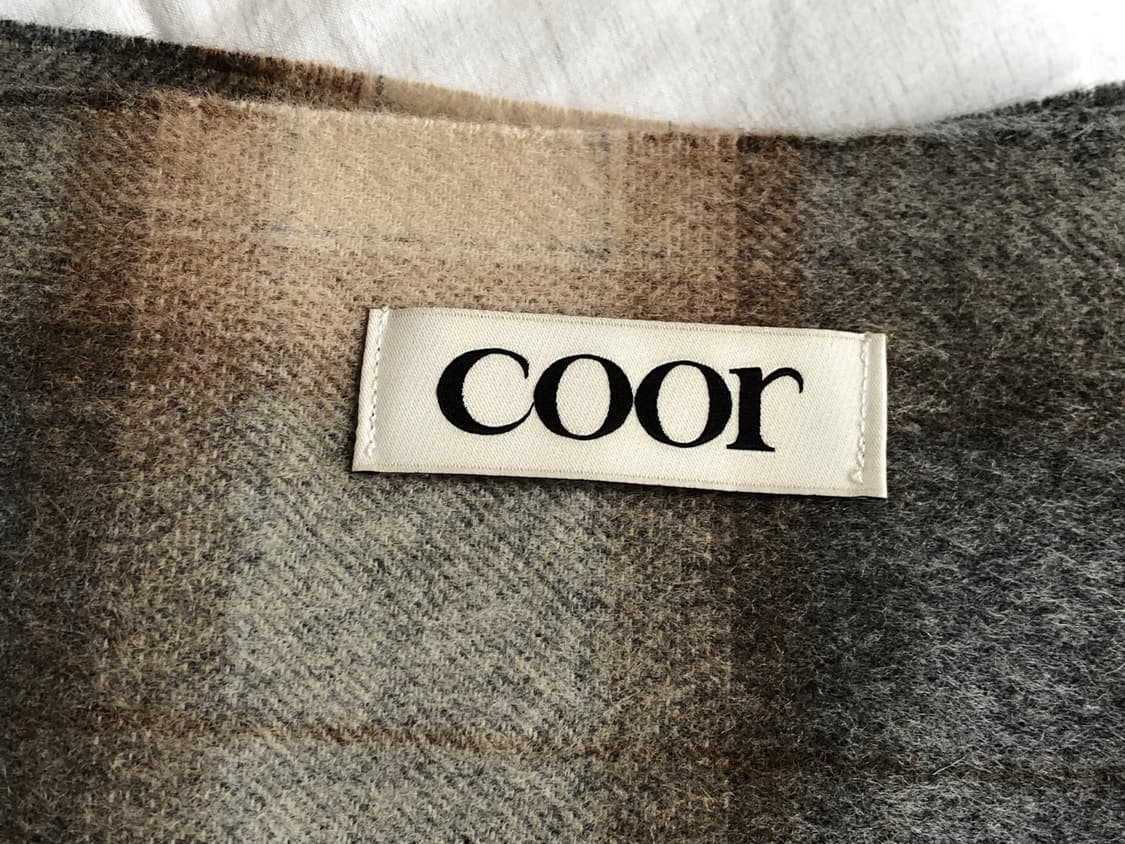 쿠어 메리노 울 옴브레 체크 머플러 상품이미지2