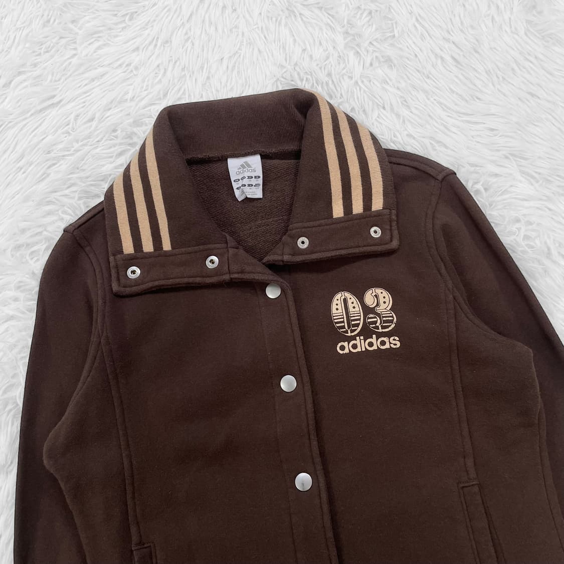 아디다스 y2k 스포티 스웻 트랙탑 자켓 브라운 상품이미지3