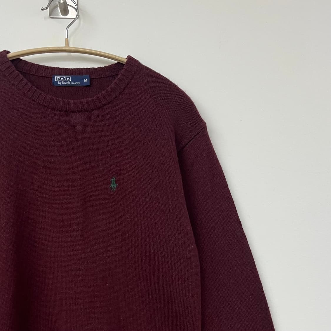 폴로 랄프로렌 카키 포니 버건디 램스울 니트 상품이미지4