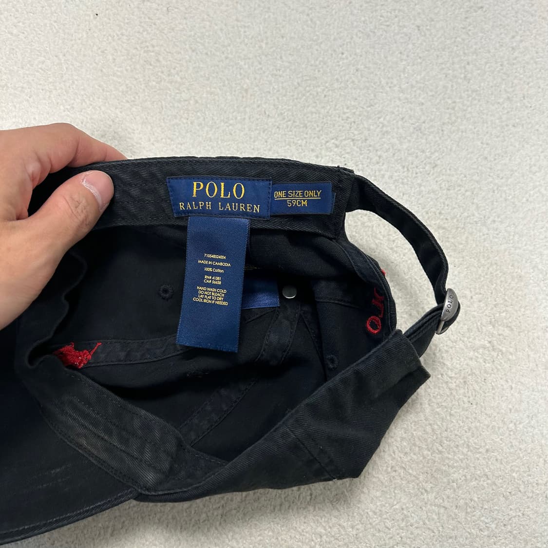 Polo Cap Black 상품이미지3