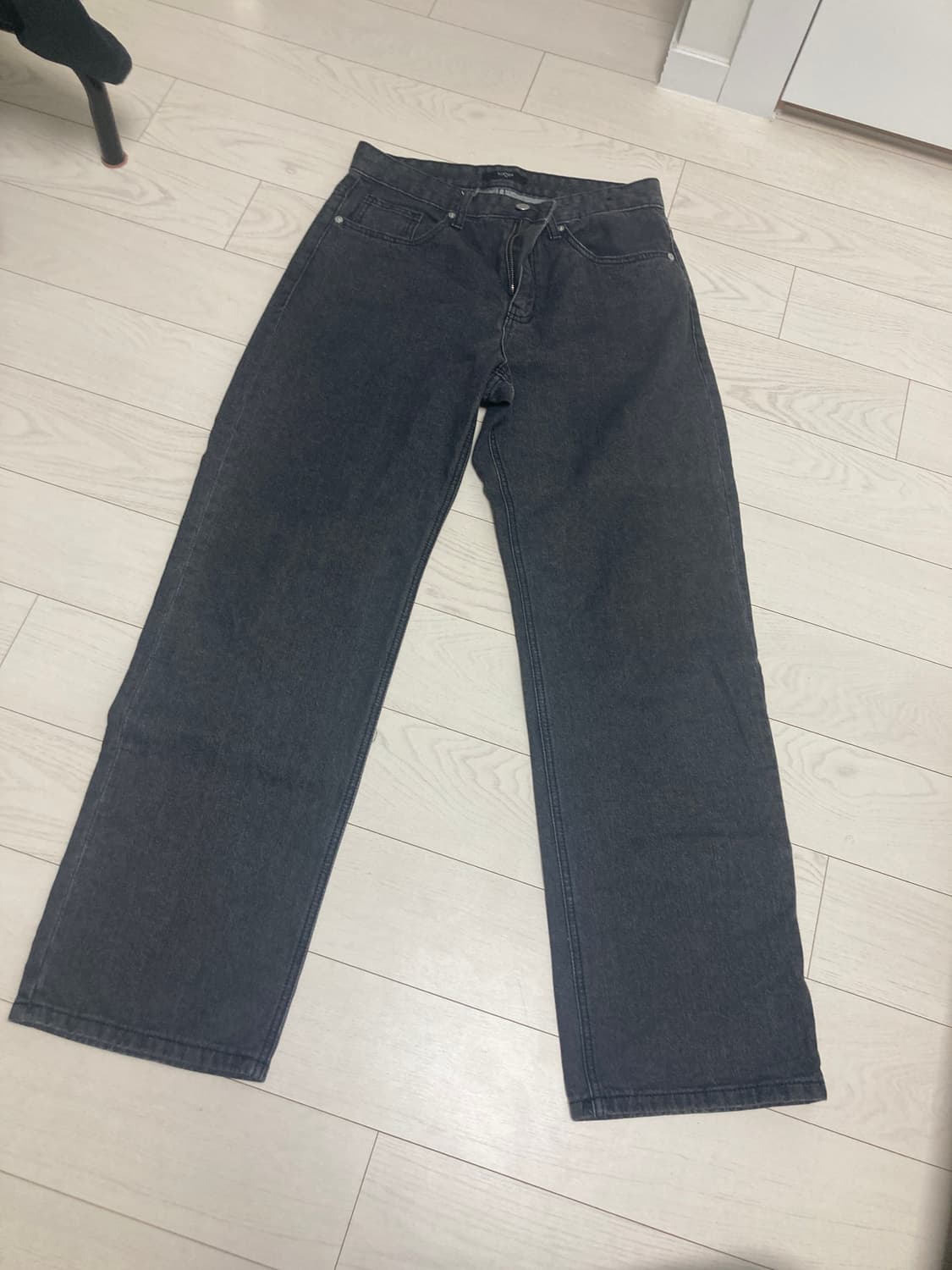 흑청 데님 와이드 팬츠 상품이미지1