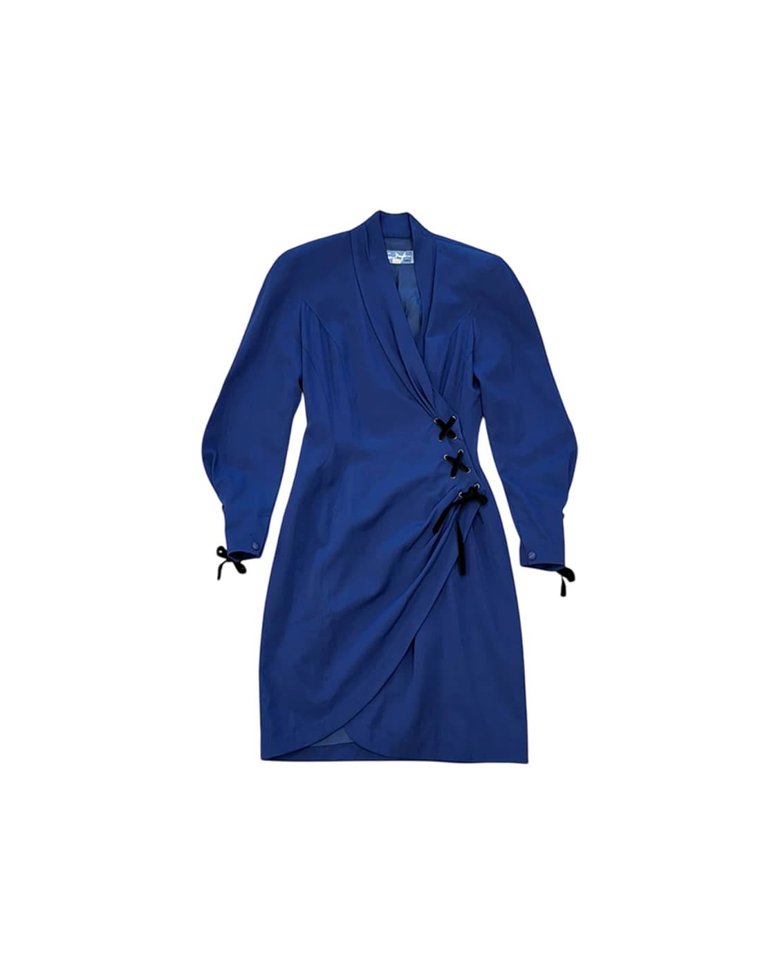 티에리 뮈글러 80s 리본 디테일 패디드 숄더 원피스 상품이미지4