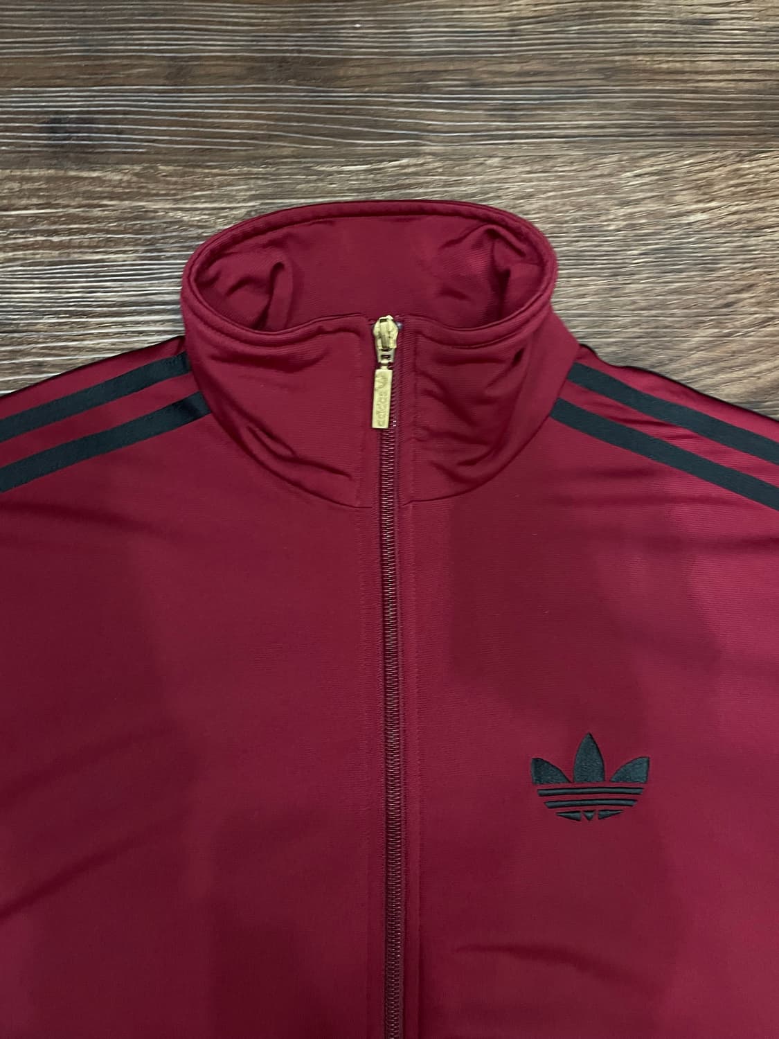 아디다스 희귀 대장 파이어버드 트랙탑 져지 버건디 와인 블랙 상품이미지3