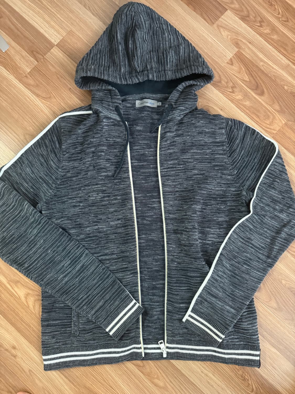 켈빈 클라인 진스 멜란지 코튼 후드집업 상품이미지1