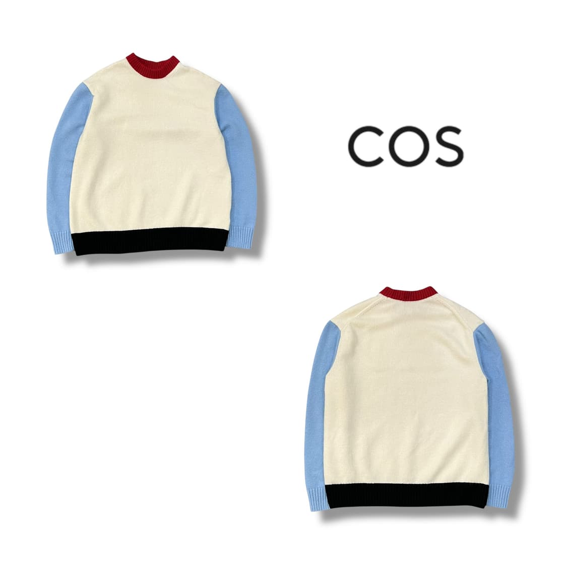  코스 배색 니트 y13878 상품이미지1