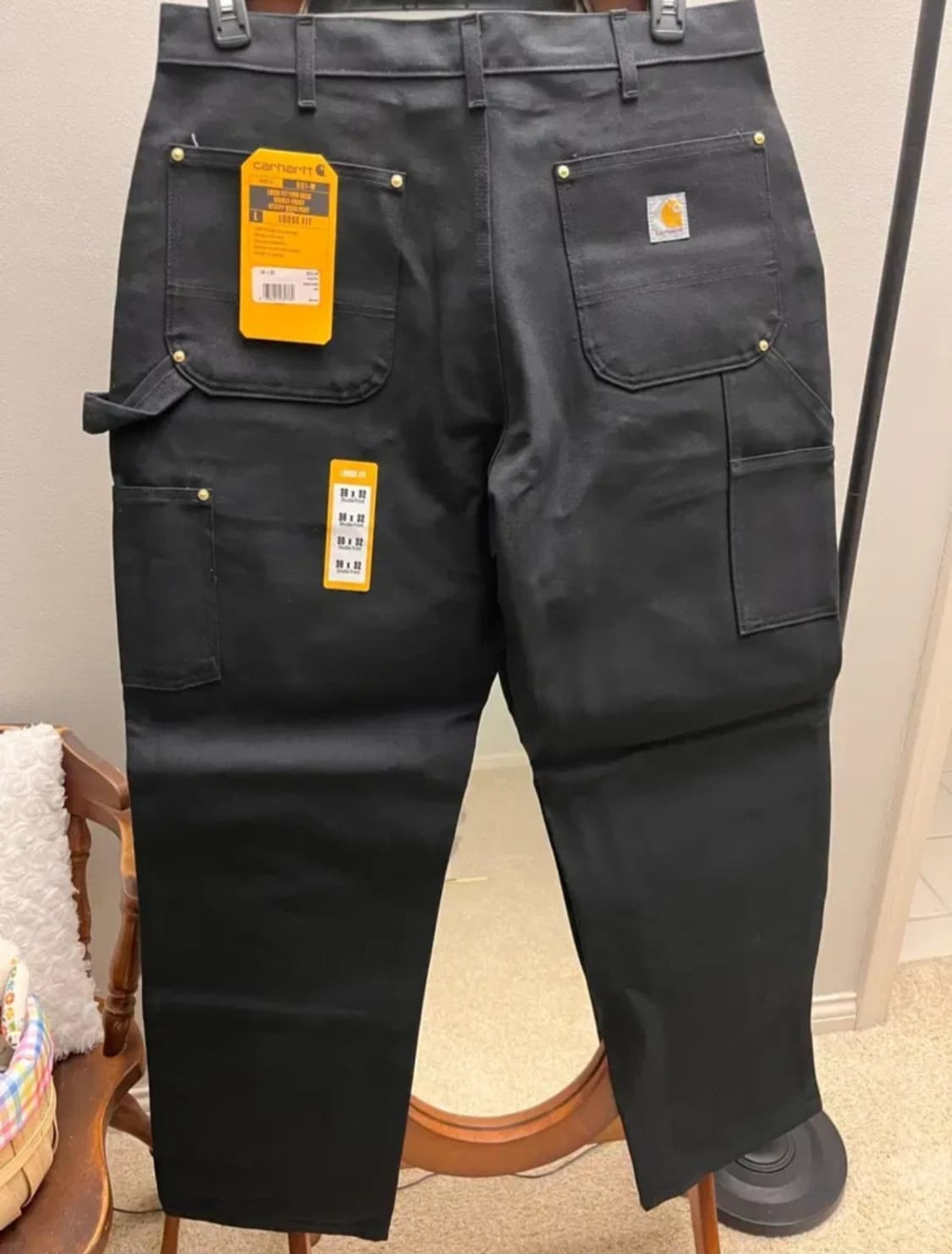 [새제품]칼하트 B01 더블니 워크팬츠 블랙 36x32 상품이미지1