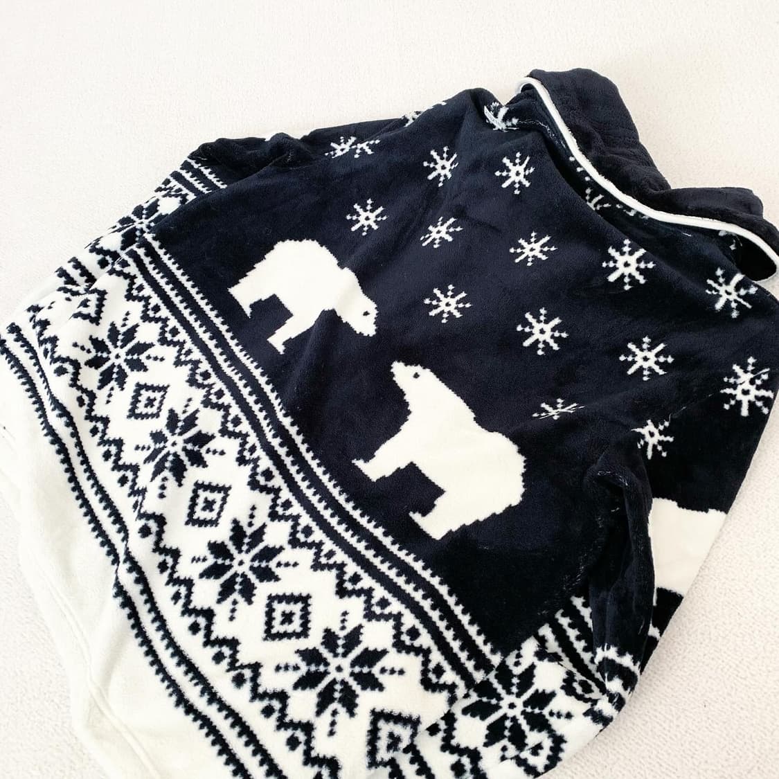 북극곰 눈꽃 노르딕 폭닥 아우터 상품이미지3