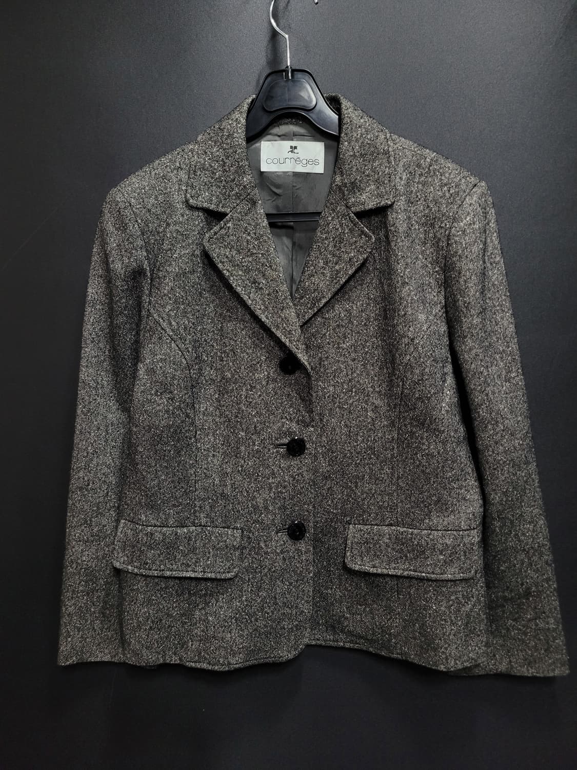 courreges 꾸레쥬 실크 울혼방 블레이저 자켓 상품이미지1