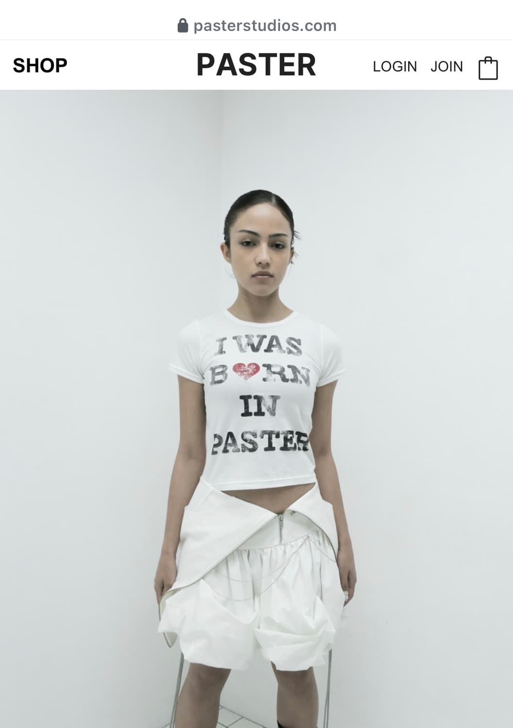 I WAS BORN IN T-SHIRT, GREY 상품이미지2