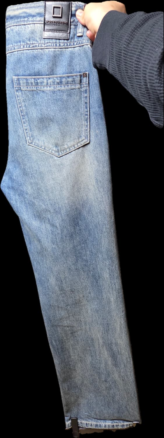 우영미 24FW 롱 스트레이트 데님 블루 48사이즈 상품이미지4