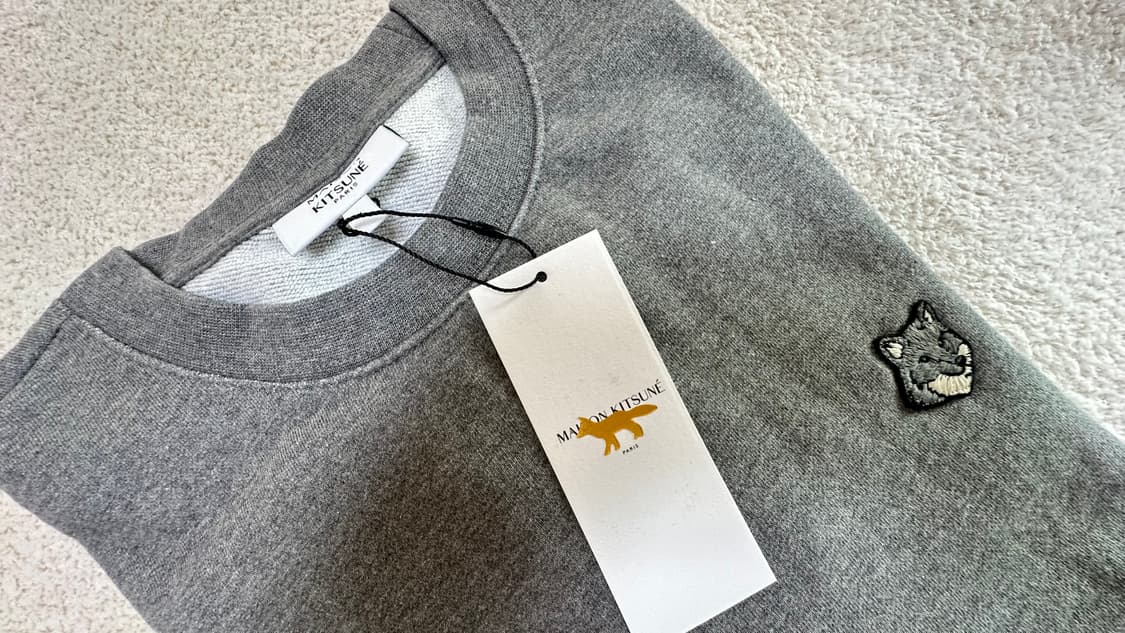 메종키츠네 그레이 폭스 헤드 맨투맨 L 상품이미지3