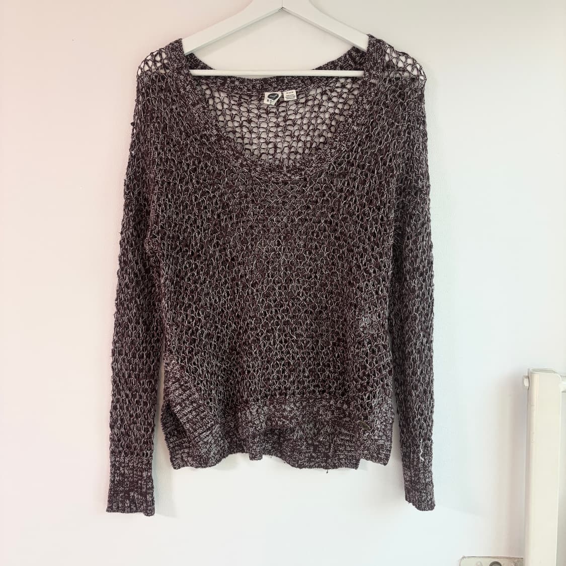 Burgundy hole  knit 상품이미지1