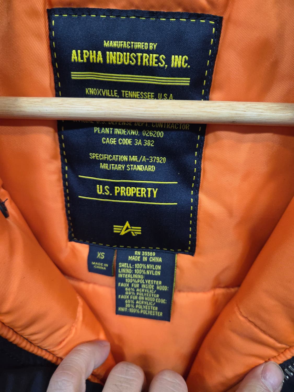 알파인더스트리 항공 파카 패딩 xs 상품이미지3