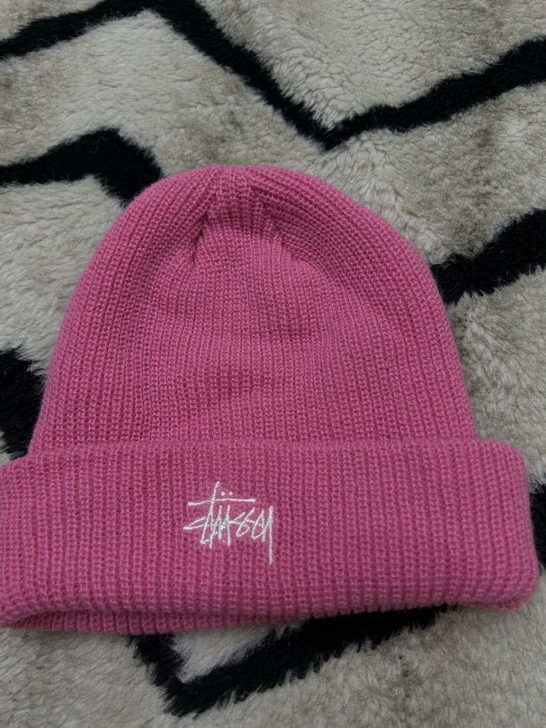 스투시 베이직 커프 비니/더스티핑크  상품이미지1