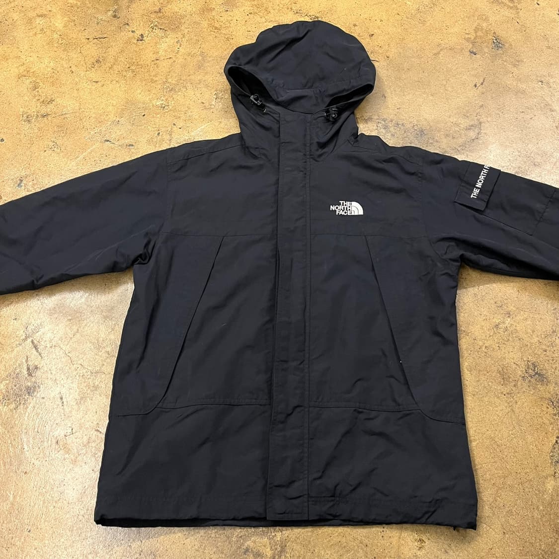 [정품/S] 노스페이스 블랙 후드 바람막이 자켓 b14 상품이미지3