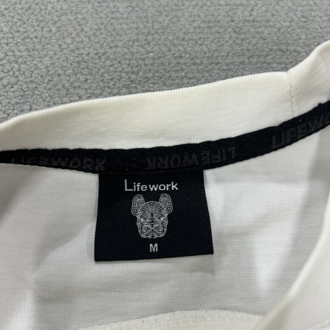 라이프워크 불독 반팔 티셔츠 화이트 m 상품이미지2