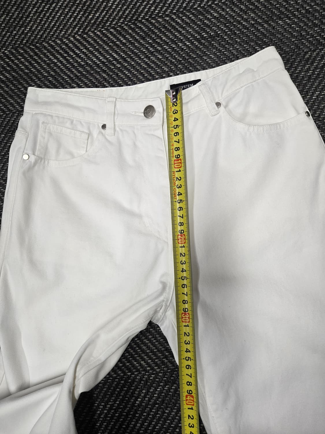 한섬 시스템 SYSTEM 화이트 와이드 데님 팬츠 상품이미지6