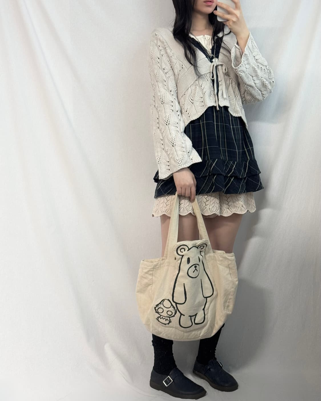 머쉬룸 쿠마 캔버스 숄더백 상품이미지8