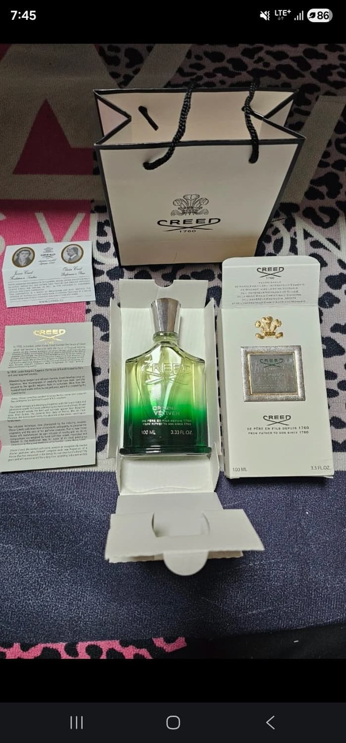 크리드 오리지널 베티버 100ml 미개봉 새상품 쇼핑백  상품이미지1